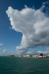 Naklejka na ściany i meble europe, UK, England, Sussex, Worthing dramatic cloud