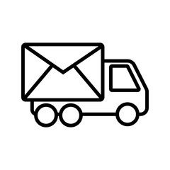 intercity parcel car vector icon