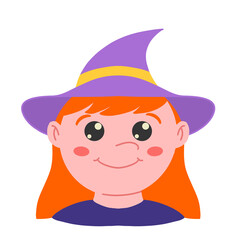 Niña con disfraz de bruja 