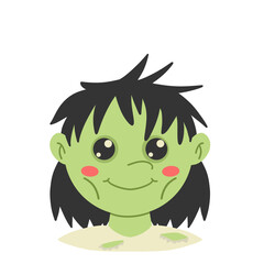 Niña con disfraz de zombie 