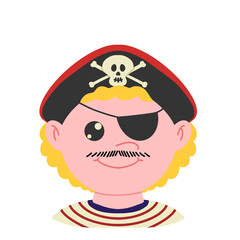 Niño con disfraz de pirata
