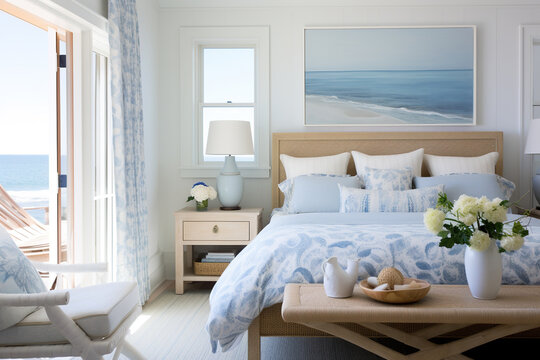 Ocean inspired bedroom home beachfront view