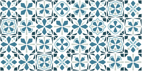 Collection of vintage style tiles. Modular geometric design with ornamental elements. - obrazy, fototapety, plakaty