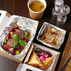 food from the restaurant for the menu