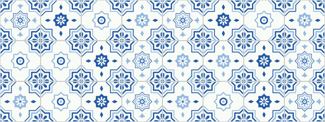 Collection of vintage style tiles. Modular geometric design with ornamental elements.