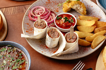 food from the restaurant for the menu