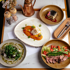 food from the restaurant for the menu