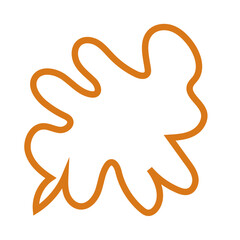 Fototapeta premium Orange abstract shape outline vector