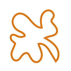 Orange abstract shape outline vector