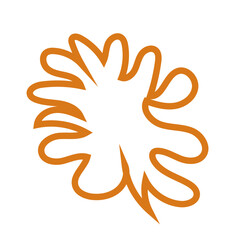 Orange abstract shape outline vector