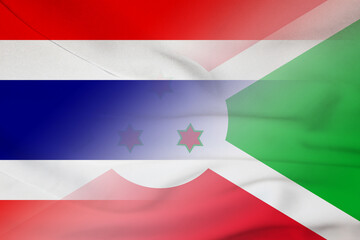 Thailand and Burundi political flag international contract BDI THA