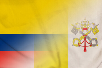 Colombia and Vatican state flag international negotiation  COL