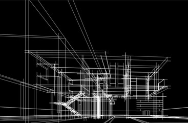 House sketch architectural drawing