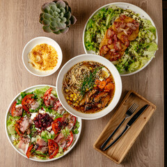 food from the restaurant for the menu