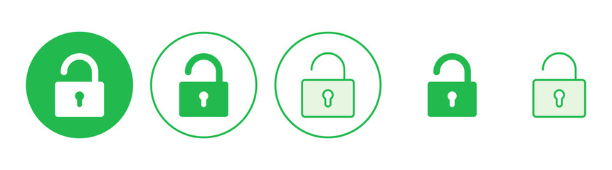 Lock icon set. Padlock icon vector. Encryption icon. Security symbol