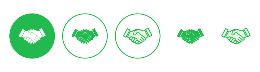 Fototapeta premium Handshake icon set. business handshake. contact agreement