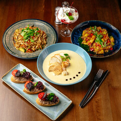 food from the restaurant for the menu