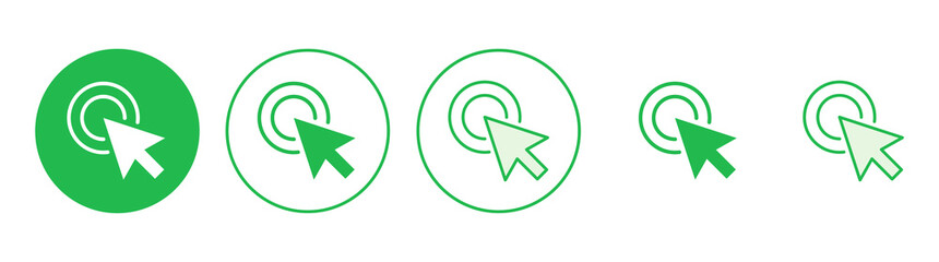 Click icon set. pointer arrow icon. cursor icon vector