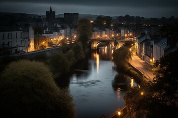 Fototapeta na wymiar Captivating Kilkenny cityscape. Generative AI