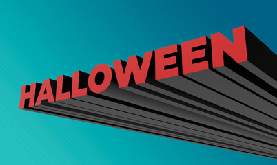 3D Halloween text