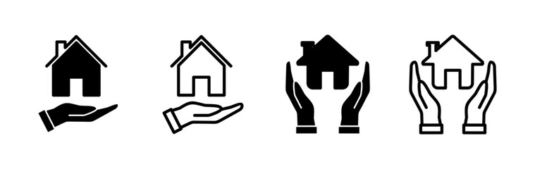 Fototapeta na wymiar Home insurance icon vector. home shield protect logo
