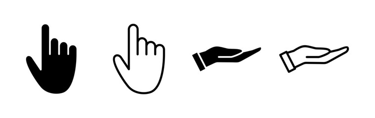 Fototapeta premium Hand icon vector. hand symbols. palm