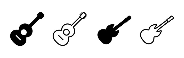 Guitar icon vector. musical instrument sign