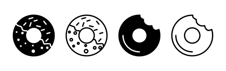 Donut icon vector. doughnut icon. donut logo