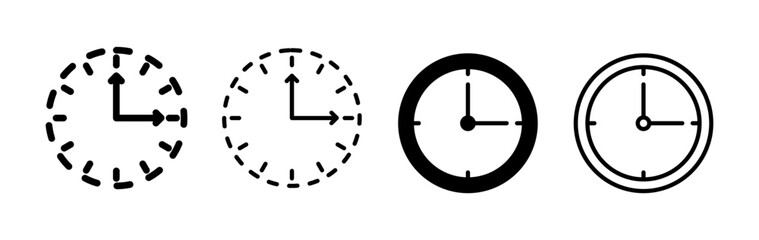 Clock icon. Time icon vector. Clock icon in trendy flat style isolated