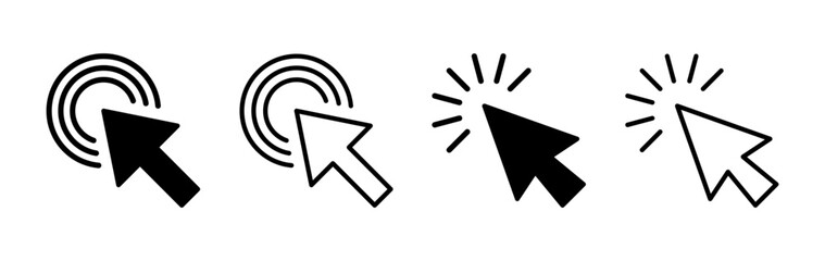 Click icon vector. cursor icon vector. pointer sign