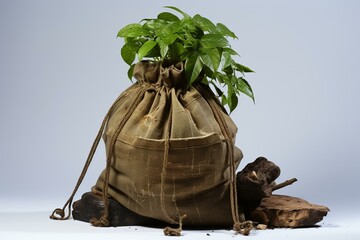 Eco-friendly sack. Generative AI - obrazy, fototapety, plakaty