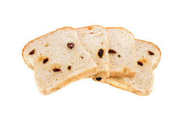 sliced raisin bread isolated on  transparent png