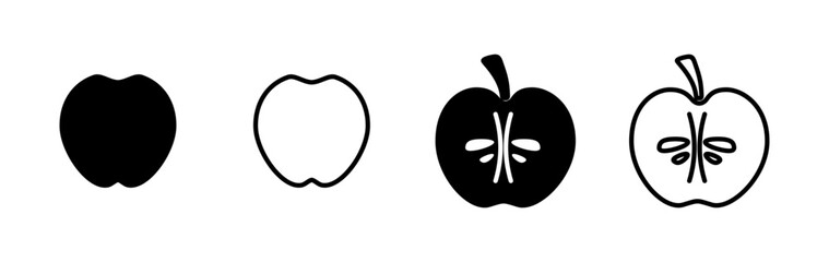 Apple icon vector. apple symbol