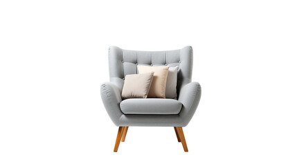 Comfortable armchair isolated on a transparent background, interior element