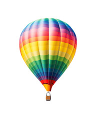 Hot air balloon isolated on transparent background