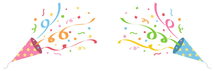 パーティークラッカーのベクターイラスト