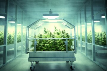 Hospital, cannabis for pain relief. Generative AI