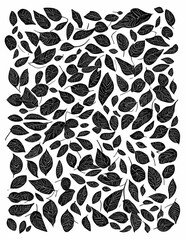 Obraz premium Leaves background template for fall and autumn