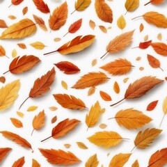 Leaves background template for fall and autumn