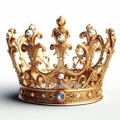 golden crown isolated on white