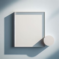 blank photo frame on wall