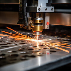 metal laser cutter machine - obrazy, fototapety, plakaty
