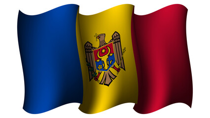 moldova waving flag design vector illustration