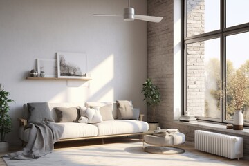 Fototapeta na wymiar modern living room, Generative AI