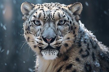 close up of a leopard, Generative AI