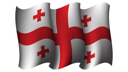 georgia waving flag design vector illustration