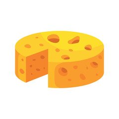 cheese sliced melted round design