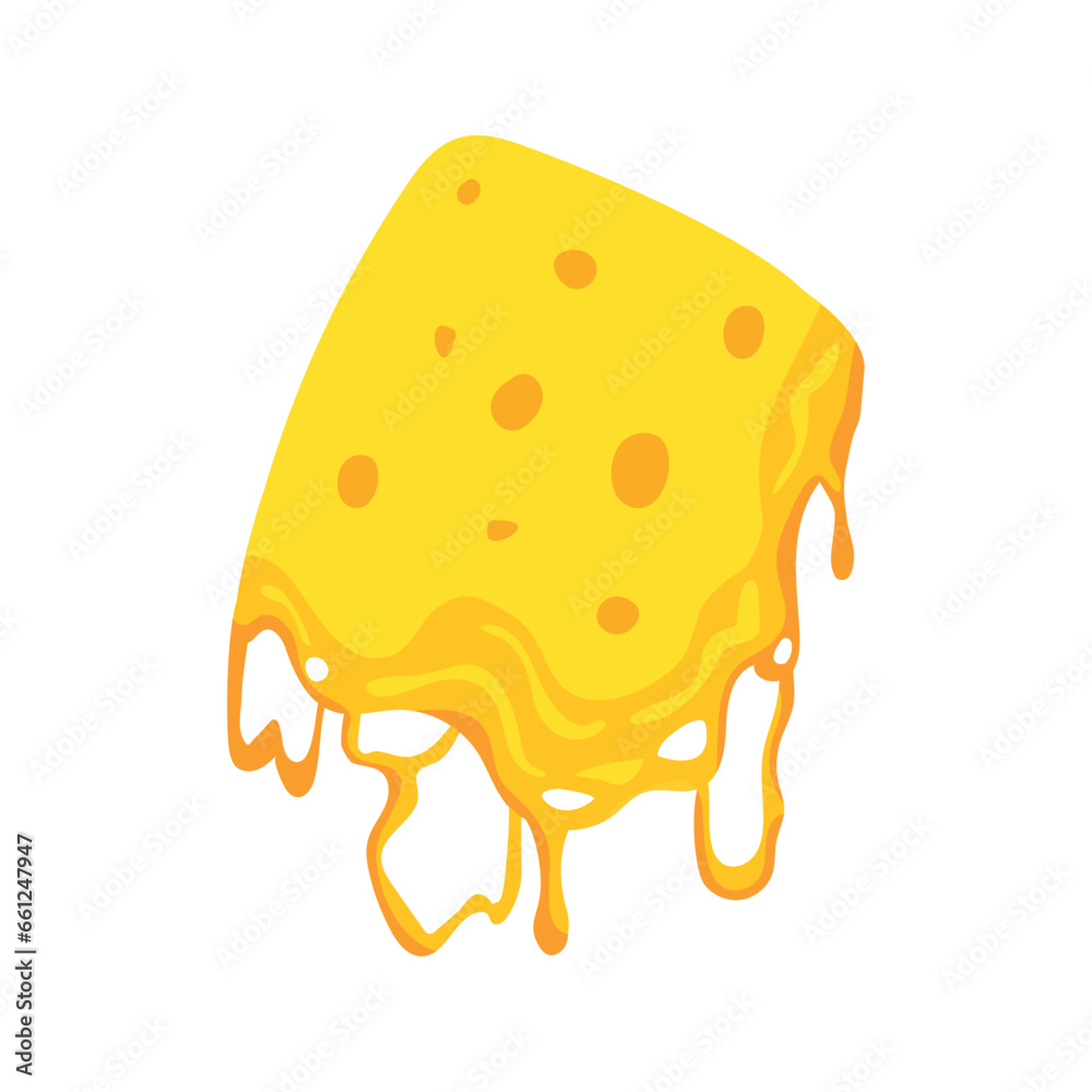 Sticker cheese sliced melted product