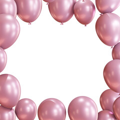 Pink Balloons Frame