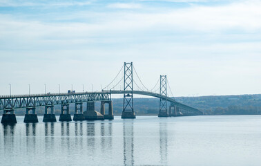 Fototapeta premium Ile d'Orleans Bridge in Quebec City Canada